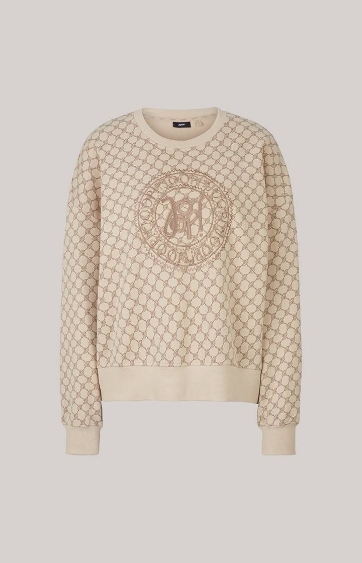 Joop Sweatshirt In Beige Gemustert