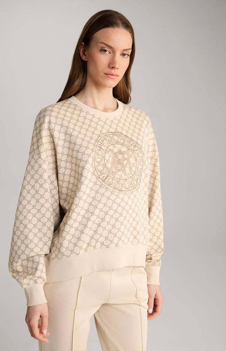 Joop Sweatshirt in Beige gemustert