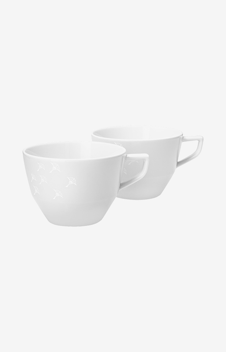 Joop Tasse Faded Cornflower - 2er Set in Weiß