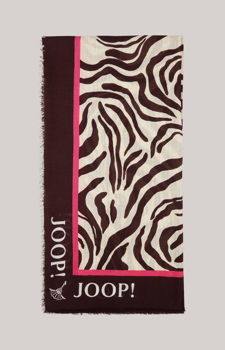 Joop Tuch In Beige/Dunkelbraun Gemustert