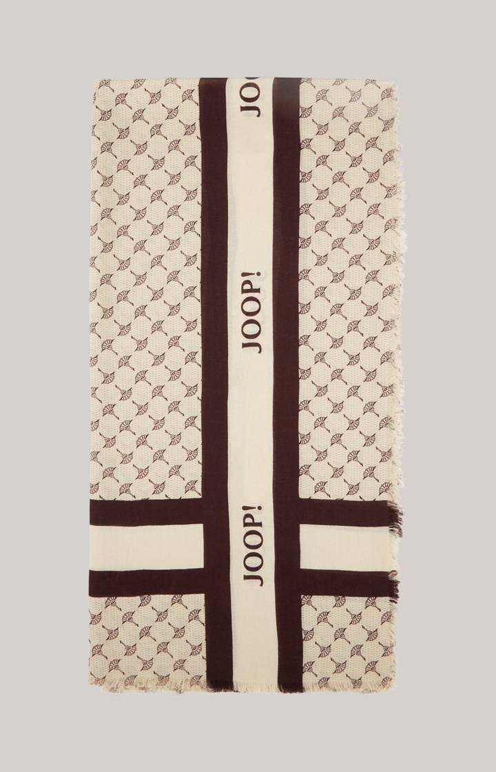 Joop Tuch In Beige/Dunkelbraun Gemustert