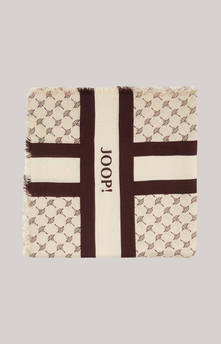 Joop Tuch in Beige/Dunkelbraun gemustert