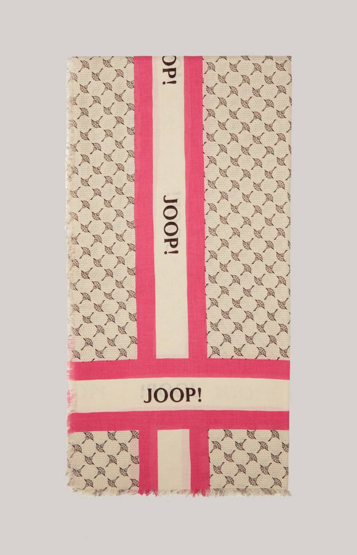 Joop Tuch In Beige/Pink Gemustert