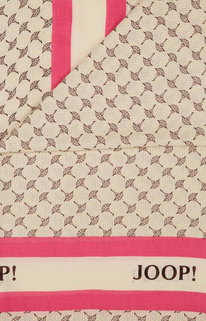 Joop Tuch In Beige/Pink Gemustert
