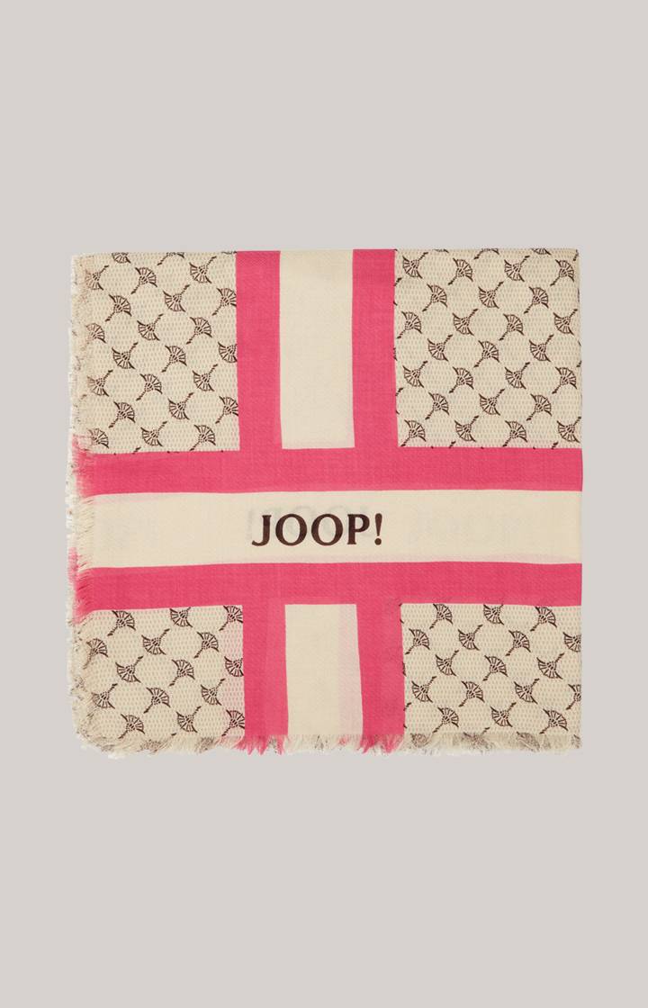 Joop Tuch in Beige/Pink gemustert