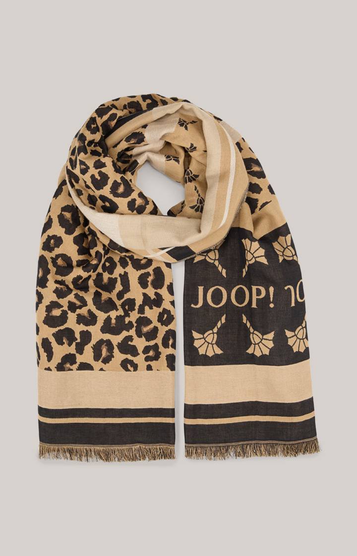 Joop Tuch In Beige-Schwarz Gemustert
