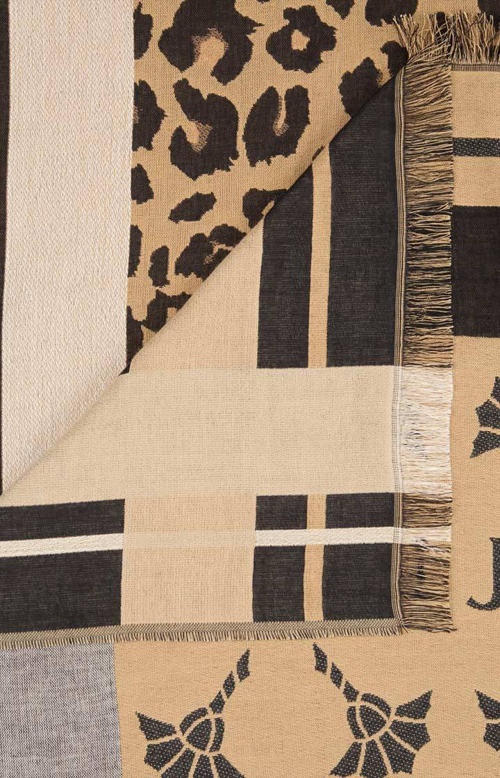 Joop Tuch In Beige-Schwarz Gemustert
