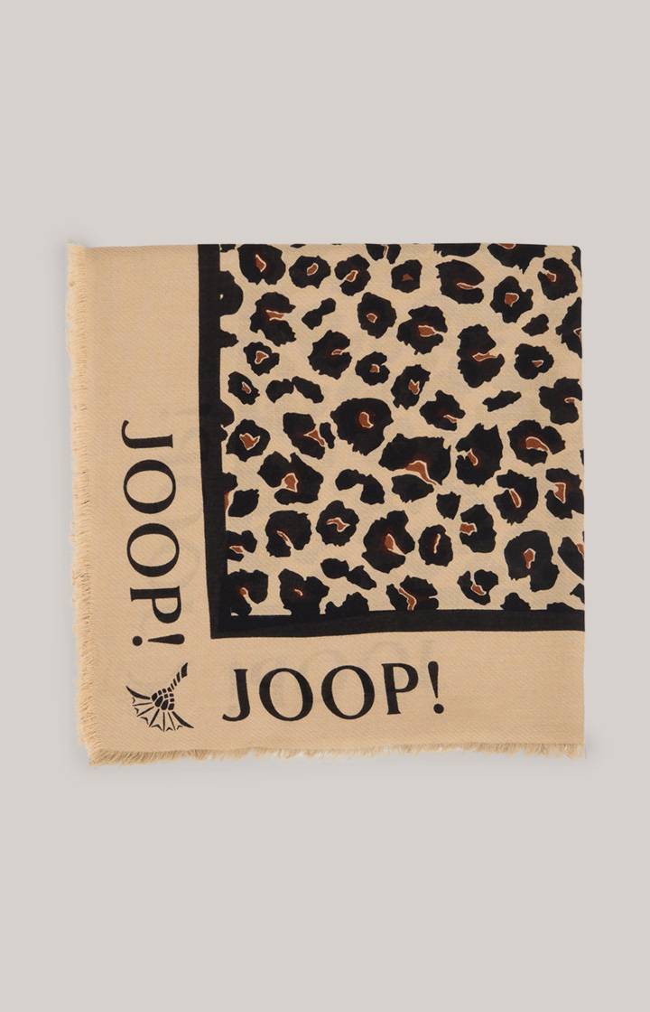 Joop Tuch in Beige-Schwarz gemustert