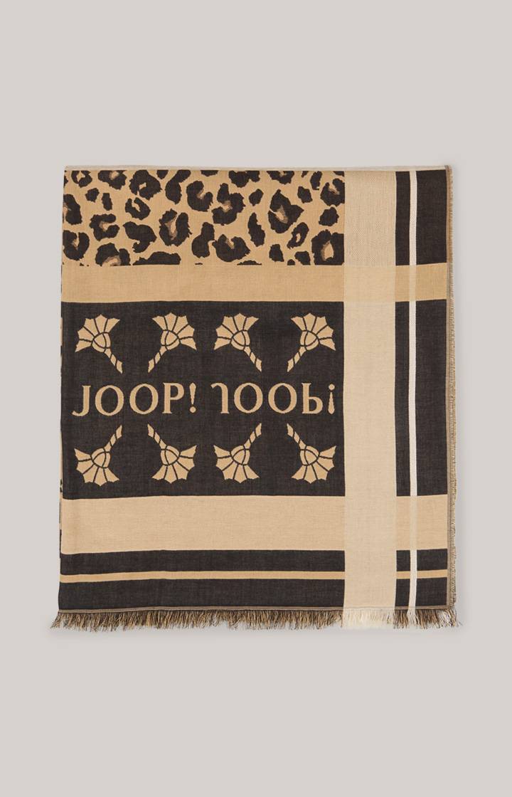 Joop Tuch in Beige-Schwarz gemustert