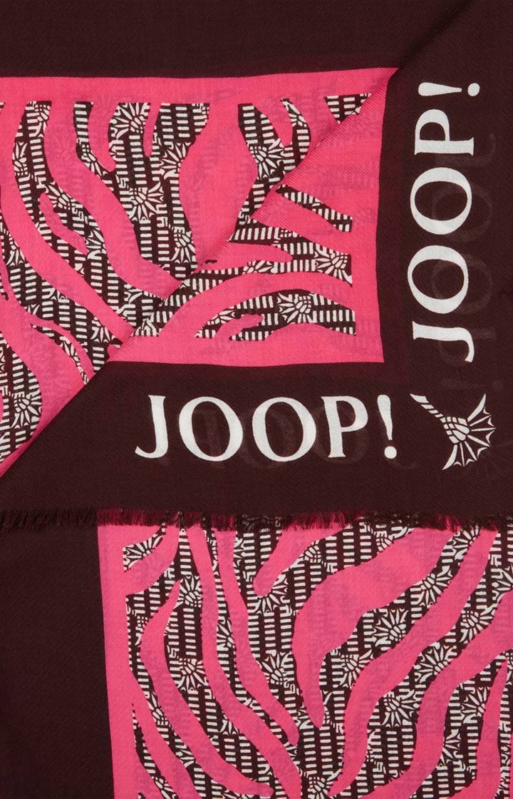 Joop Tuch In Pink/Dunkelbraun Gemustert