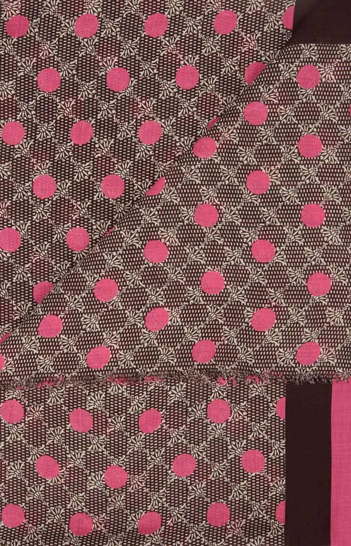 Joop Tuch In Pink/Dunkelbraun Gemustert