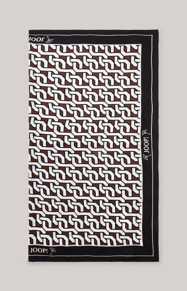 Joop Tuch In Schwarz/Weiß/Braun Gemustert