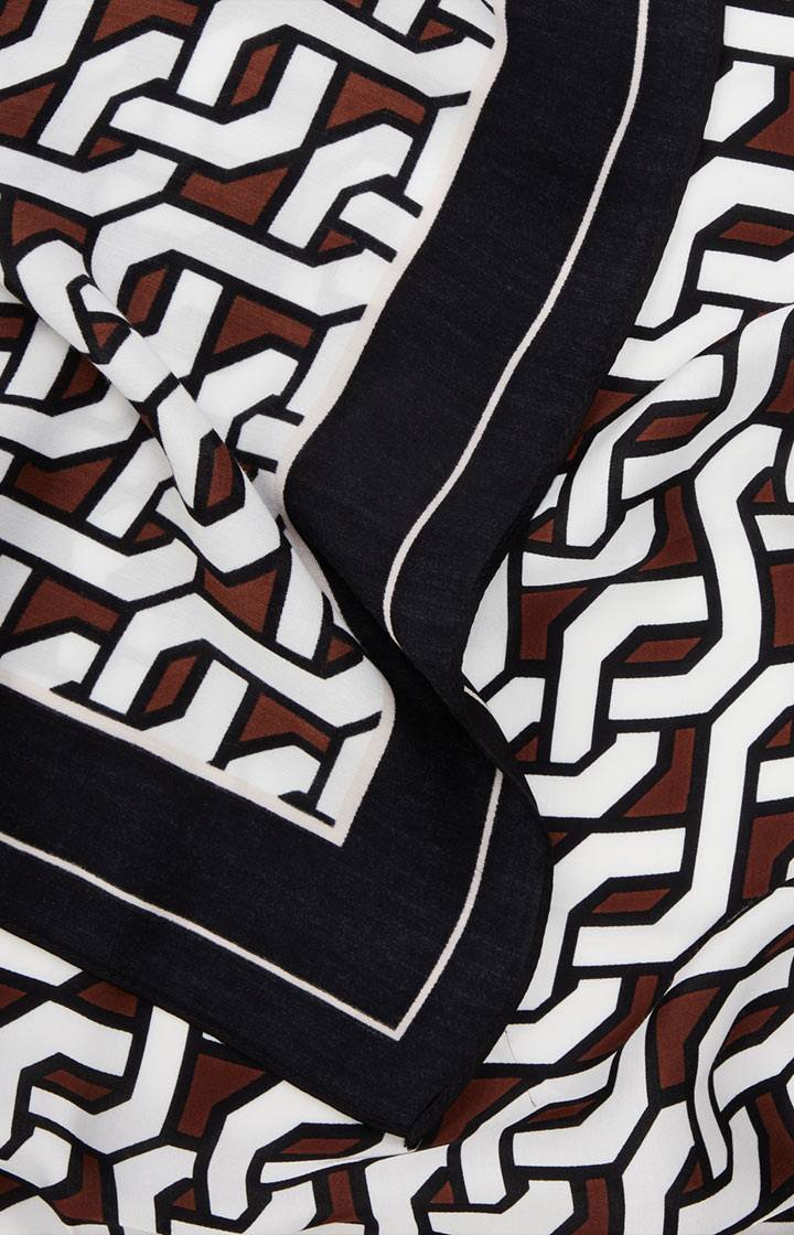 Joop Tuch In Schwarz/Weiß/Braun Gemustert