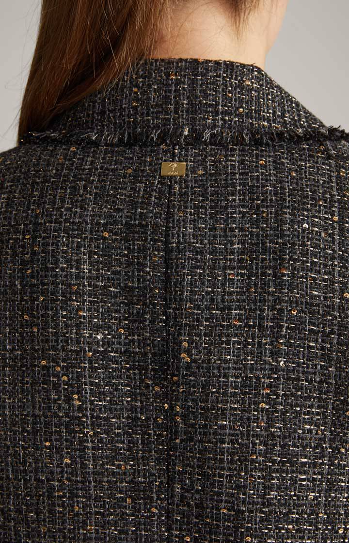 Joop Tweed-Blazer-Jacke In Schwarz/Grau/Gold