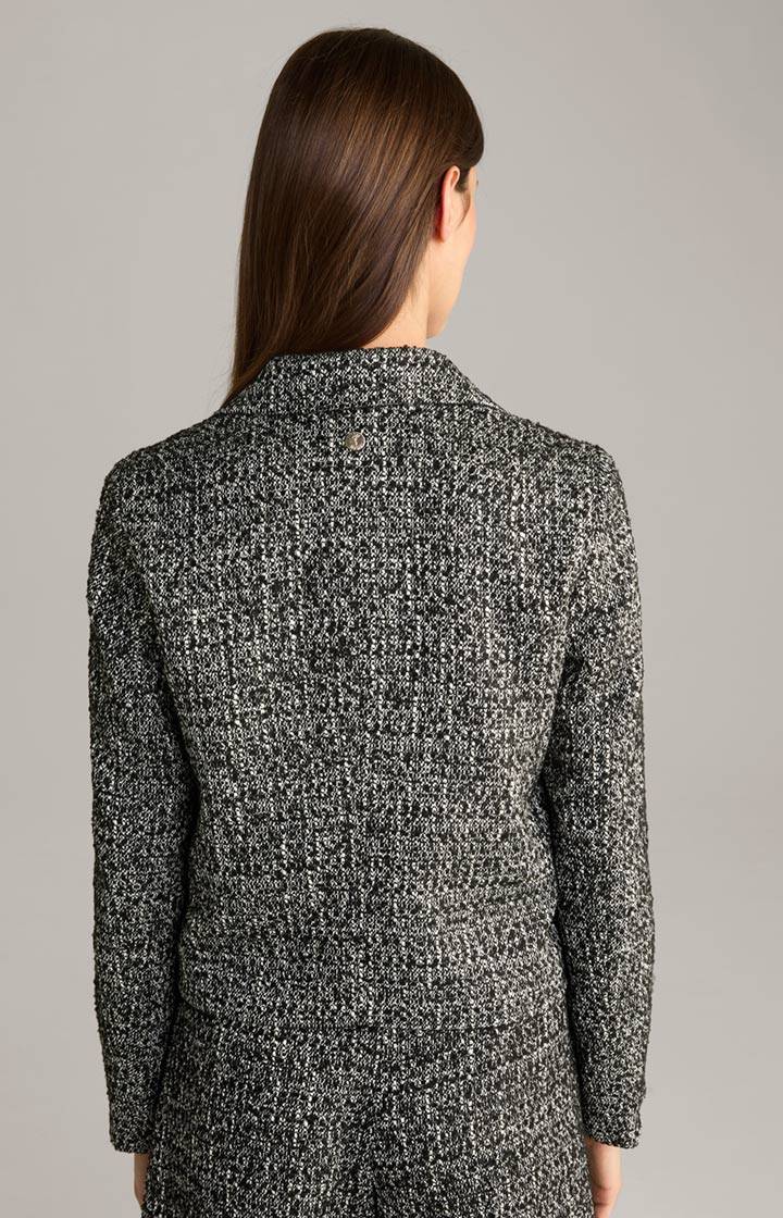 Joop Tweed-Kurz-Blazer In Schwarz/Weiß Gemustert