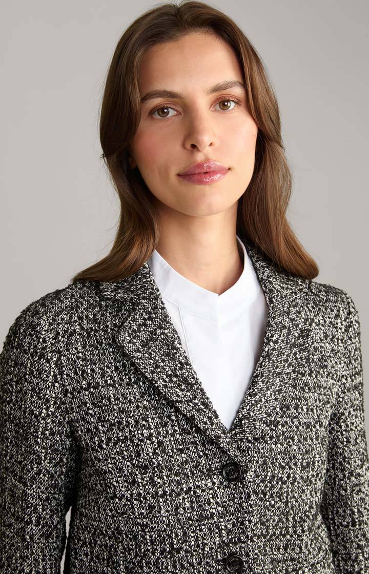 Joop Tweed-Kurz-Blazer In Schwarz/Weiß Gemustert