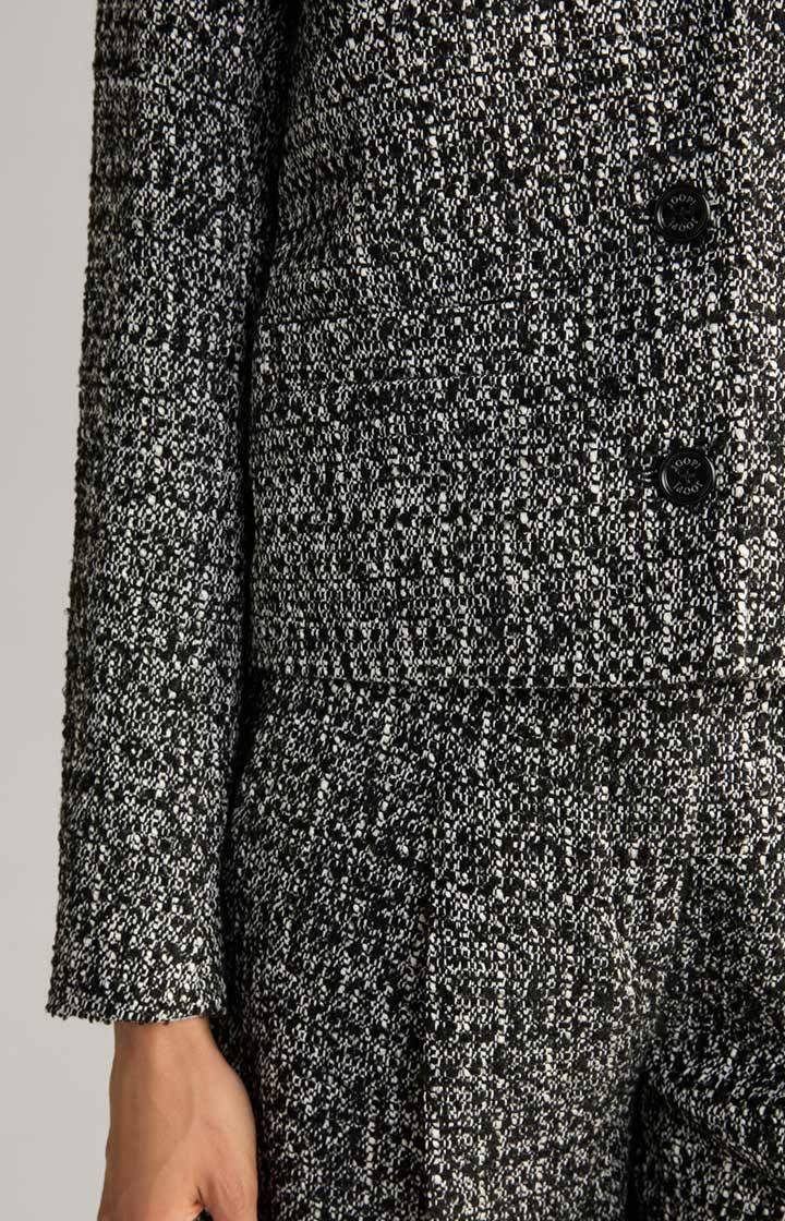 Joop Tweed-Kurz-Blazer In Schwarz/Weiß Gemustert