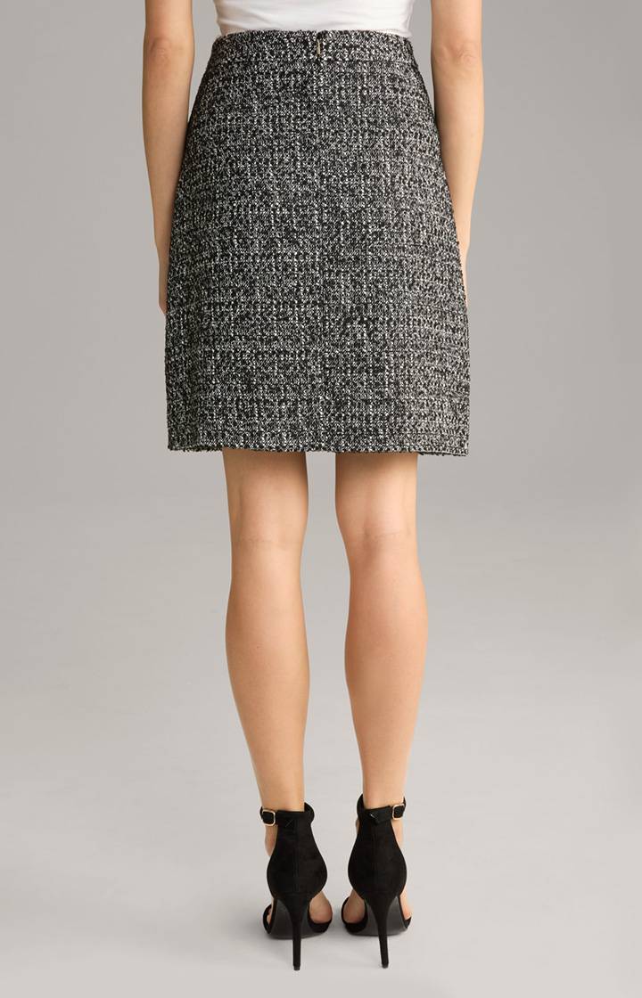 Joop Tweed-Rock In Schwarz/Weiß Gemustert