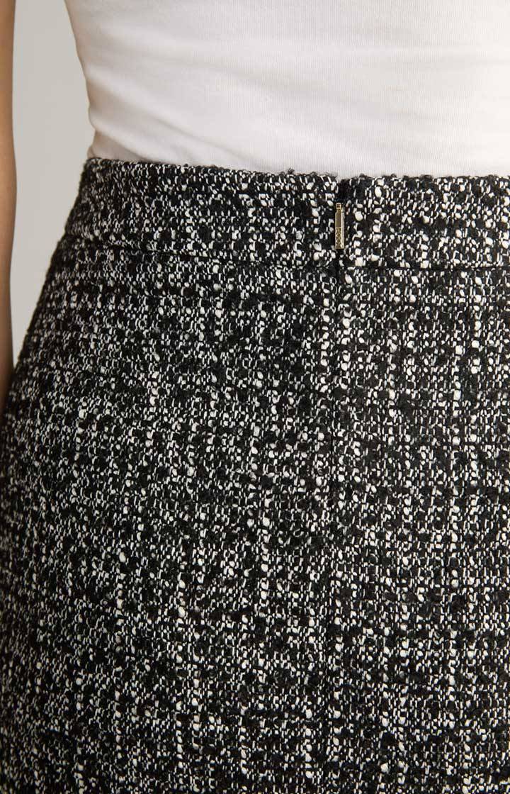 Joop Tweed-Rock In Schwarz/Weiß Gemustert