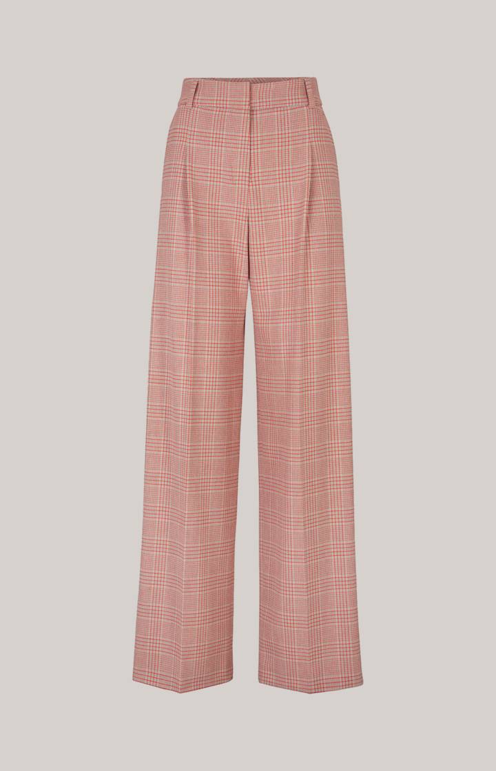 Joop Twill-Hose In Beige/Rot Kariert