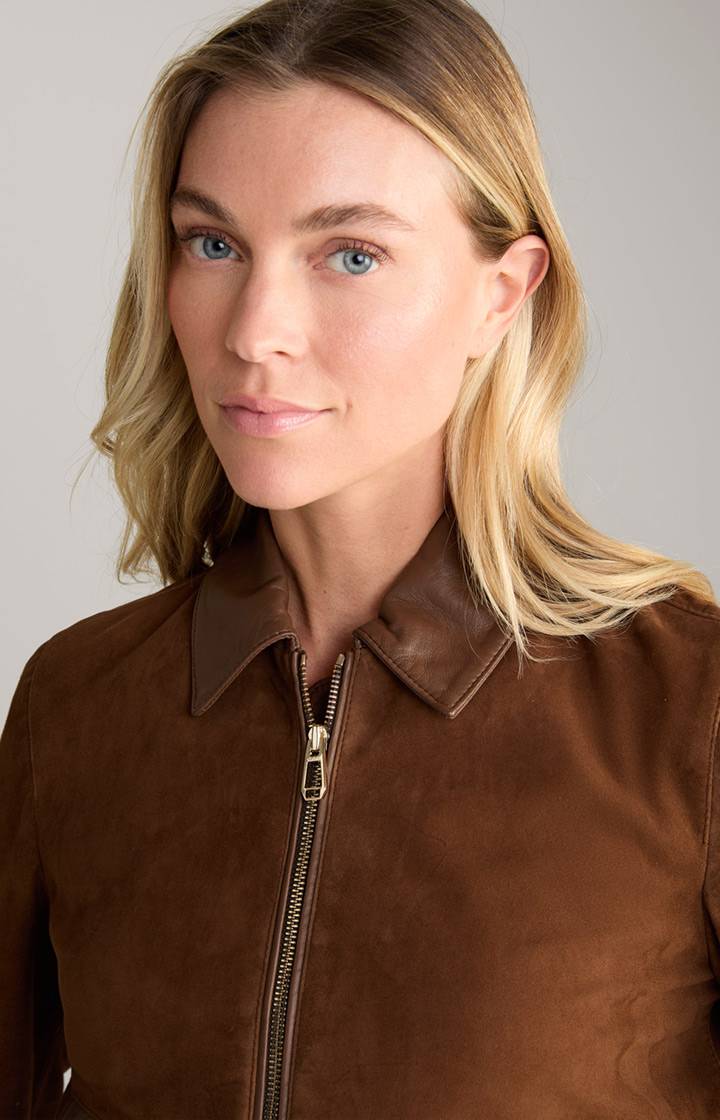 Joop Velours-Lederjacke In Braun
