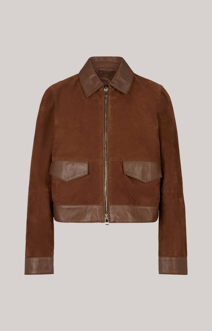 Joop Velours-Lederjacke In Braun