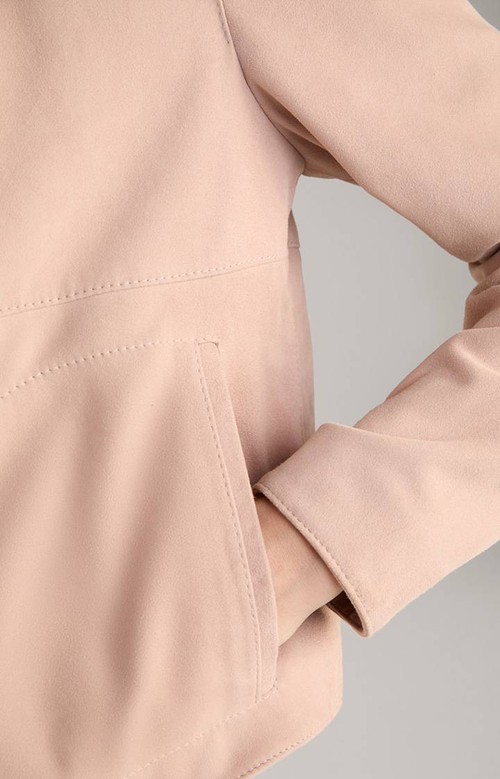 Joop Velours-Lederjacke In Rosé