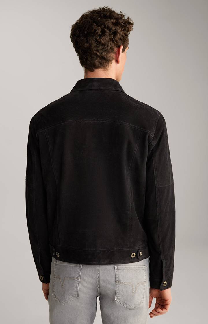 Joop Velours-Lederjacke Jean In Navy