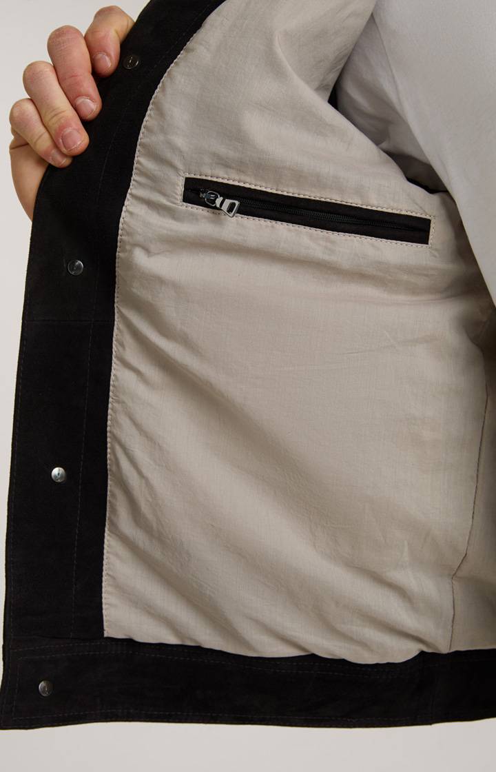 Joop Velours-Lederjacke Jean In Navy