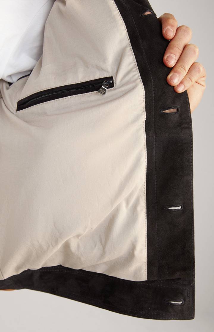 Joop Velours-Lederjacke Jean In Navy