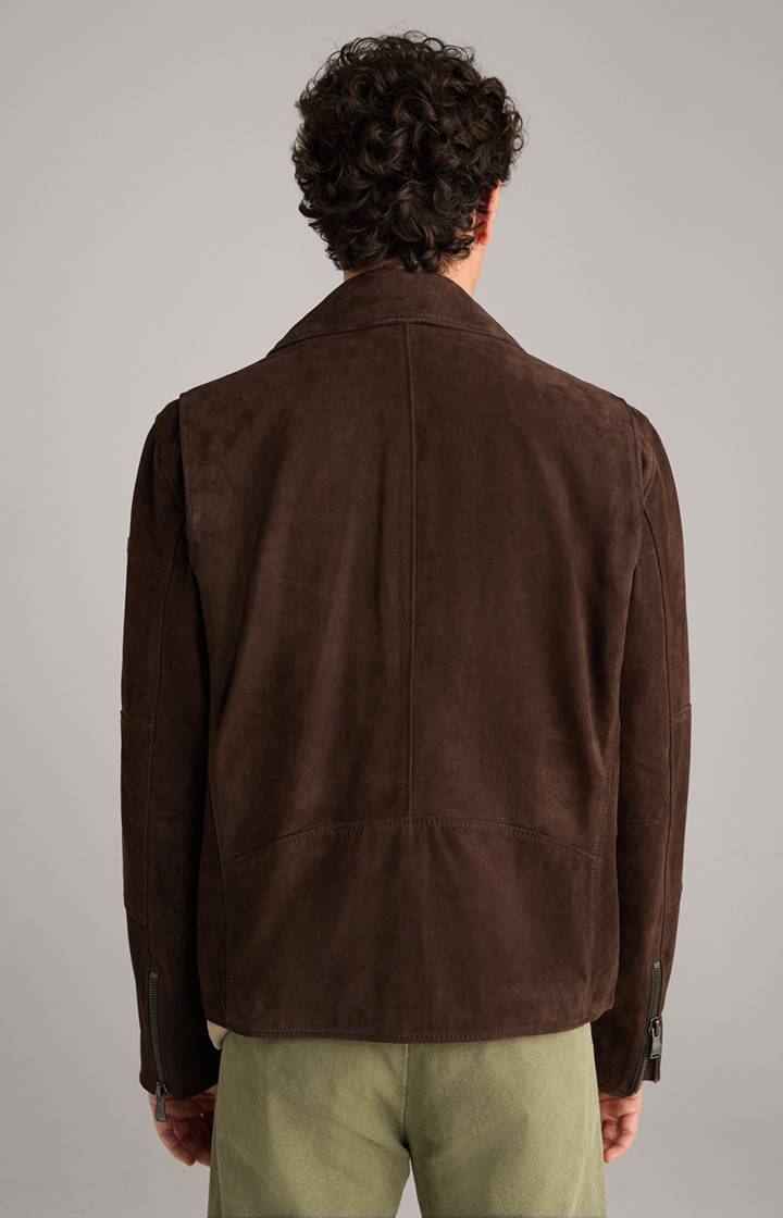 Joop Velours-Lederjacke Lezy In Dunkelbraun