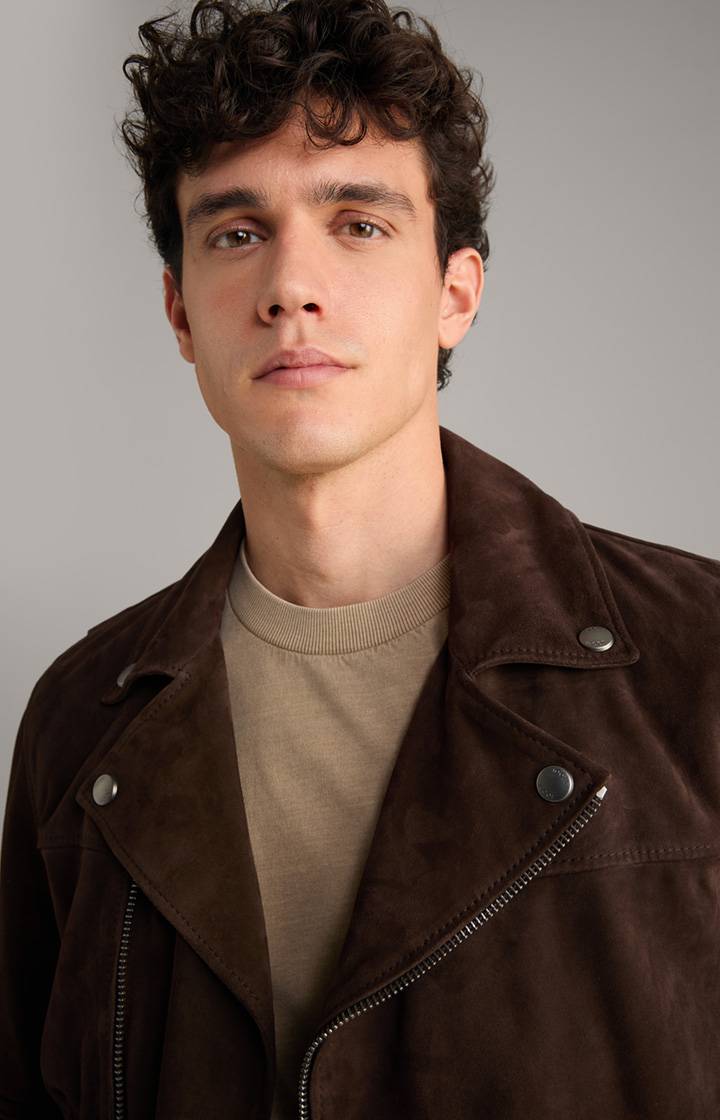 Joop Velours-Lederjacke Lezy In Dunkelbraun