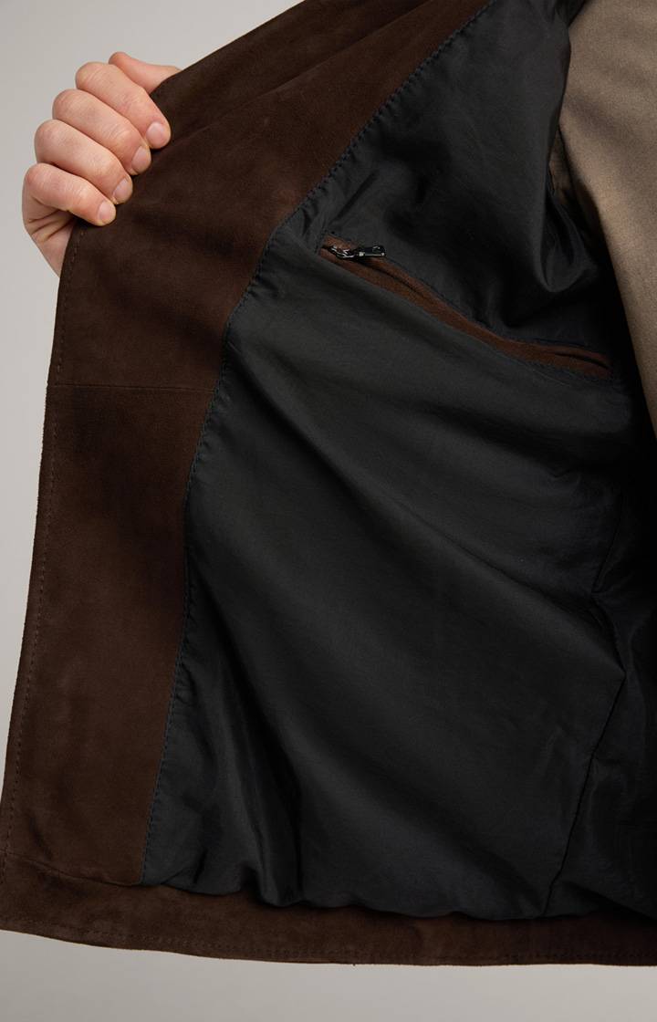 Joop Velours-Lederjacke Lezy In Dunkelbraun