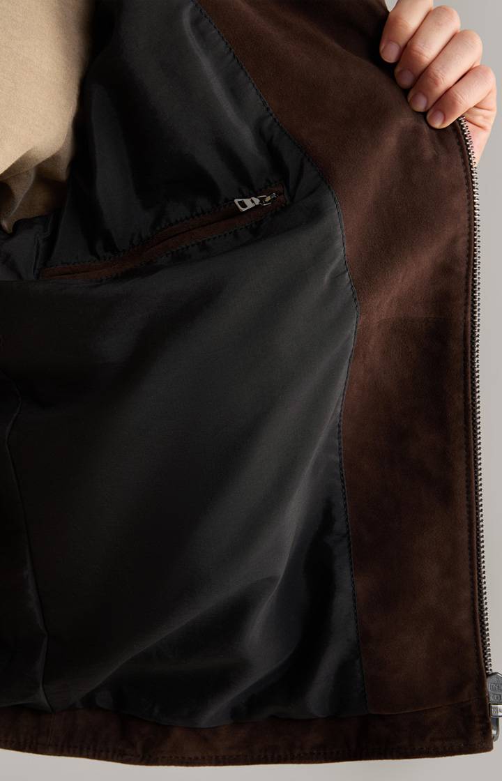 Joop Velours-Lederjacke Lezy In Dunkelbraun