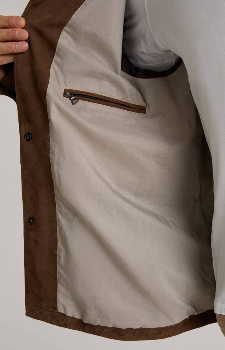 Joop Velours-Lederjacke Zag In Braun