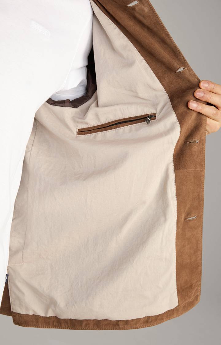 Joop Velours-Lederjacke Zag In Braun