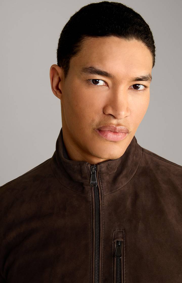 Joop Veloursleder-Blouson Cros In Dunkelbraun