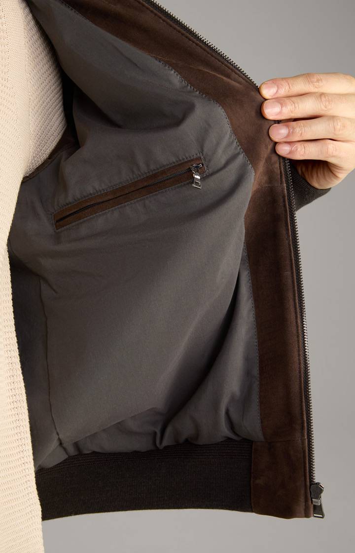 Joop Veloursleder-Blouson Cros In Dunkelbraun