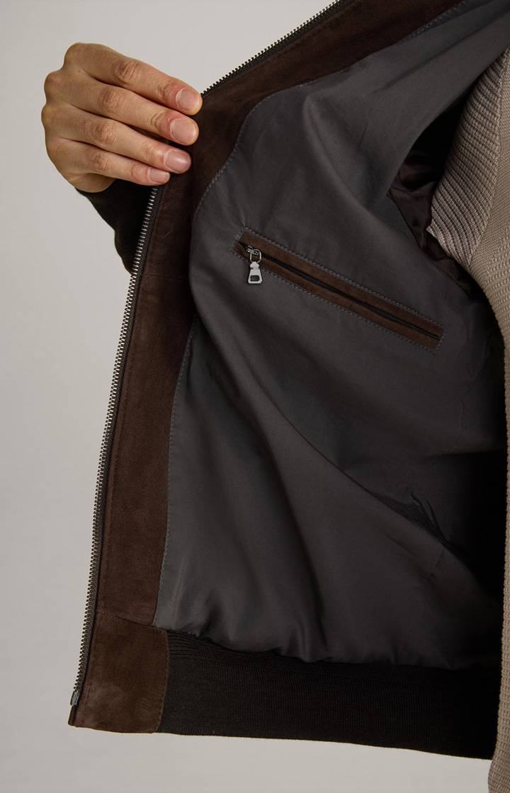 Joop Veloursleder-Blouson Cros In Dunkelbraun
