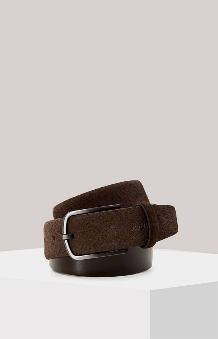 Joop Veloursledergürtel in Dunkelbraun