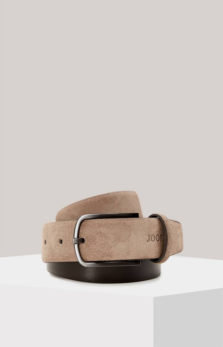 Joop Veloursledergürtel in Greige