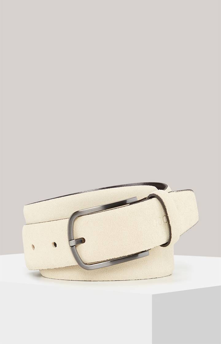 Joop Veloursledergürtel in Hellbeige