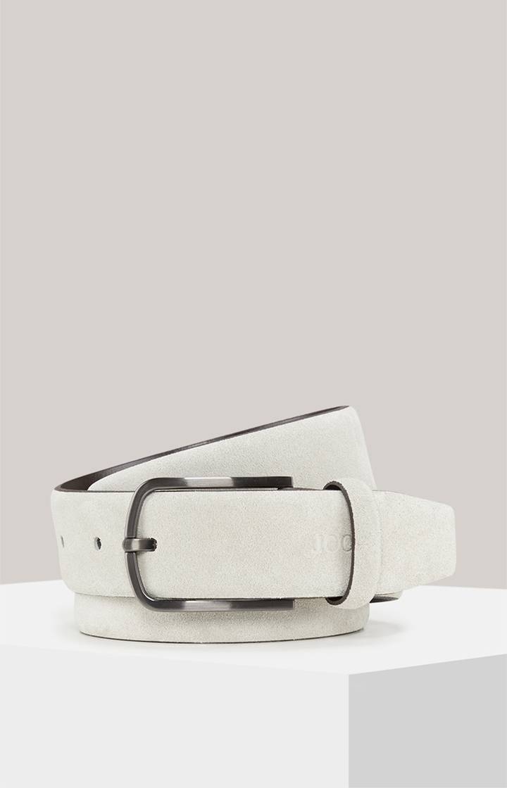 Joop Veloursledergürtel in Hellgrau