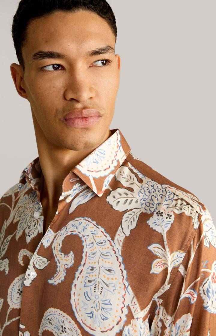 Joop Viskose-Hemd Matty In Kupfer/Ecru