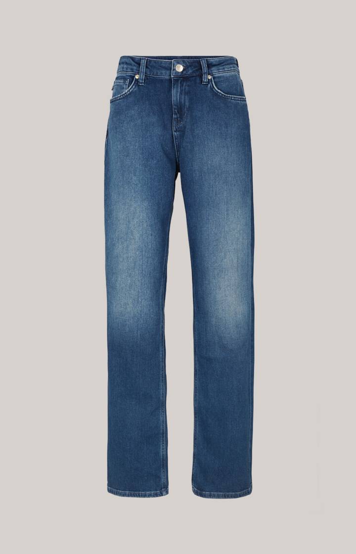 Joop Wide Leg Jeans In Dark Denim Blue Washed