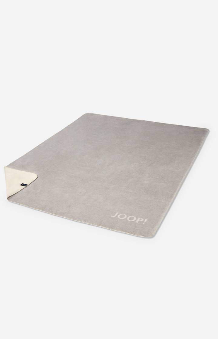 Joop Wohndecke JOOP! UNI-DOUBLEFACE In Rauch-Ecru