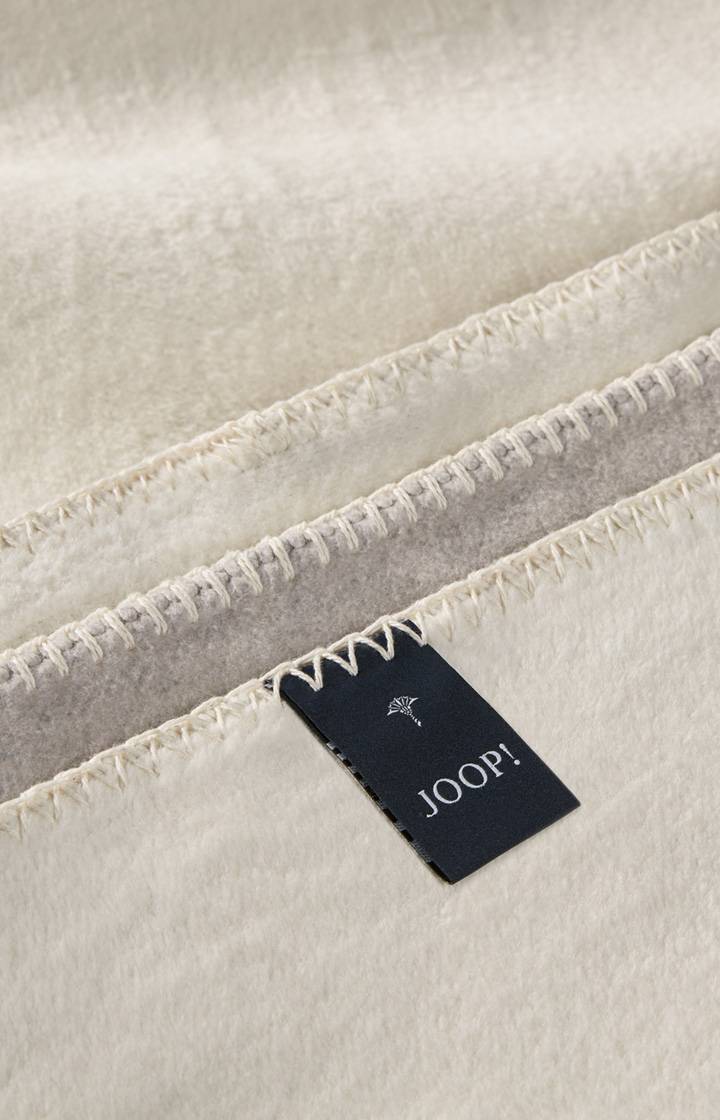 Joop Wohndecke JOOP! UNI-DOUBLEFACE In Rauch-Ecru