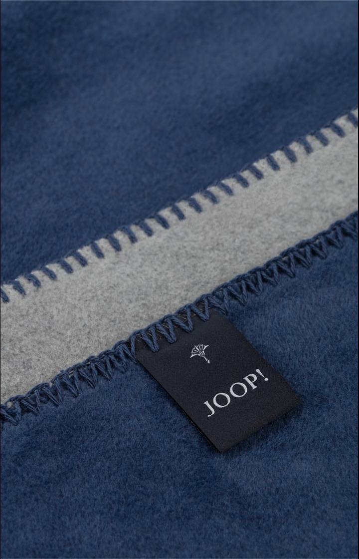 Joop Wohndecke JOOP! UNI-DOUBLEFACE In Silber-Navy