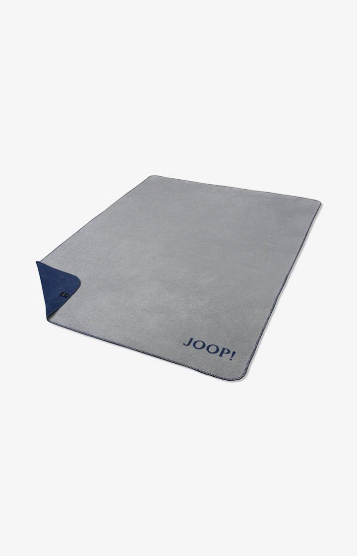 Joop Wohndecke JOOP! UNI-DOUBLEFACE in Silber-Navy