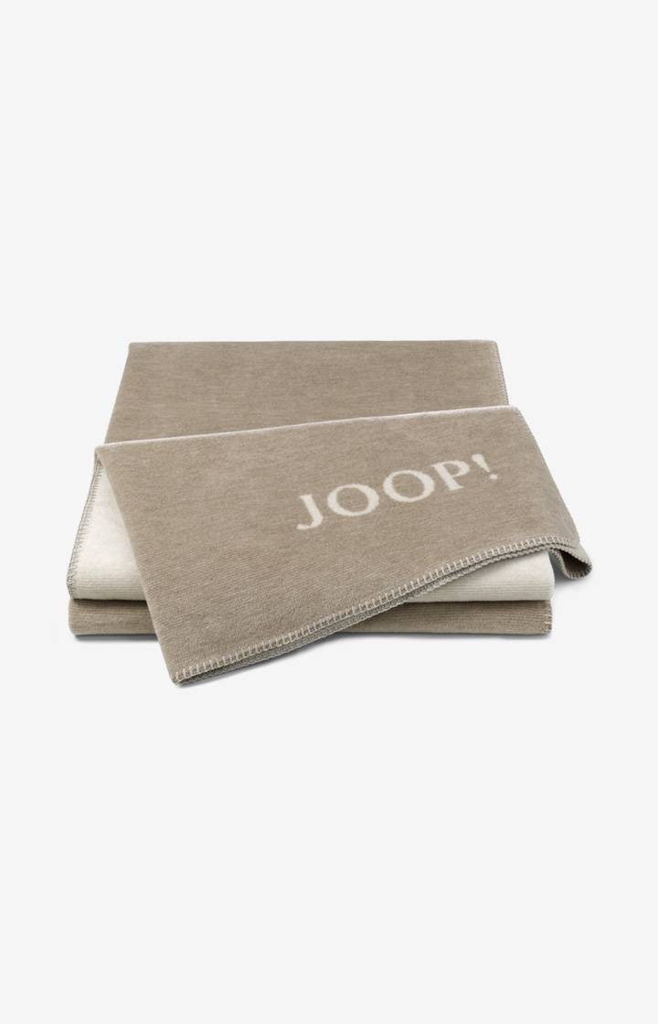 Joop Wohndecke Melange-Doubleface in Sand/Natur